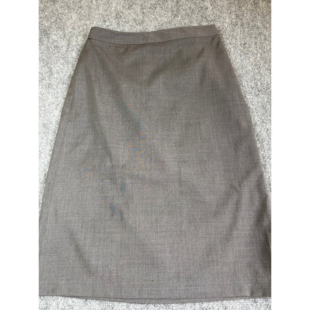 J.Crew Gray Wool Blend A-Line Midi Skirt Size 2 Office Professional Minimalist